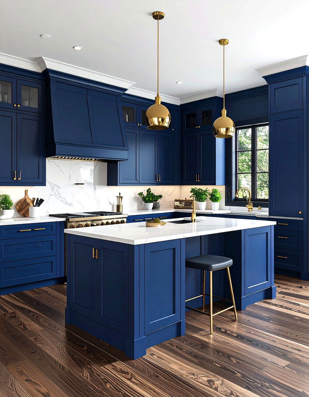 Deep Navy Blue Kitchen Cabinets - 30 kitchen cabinet color ideas