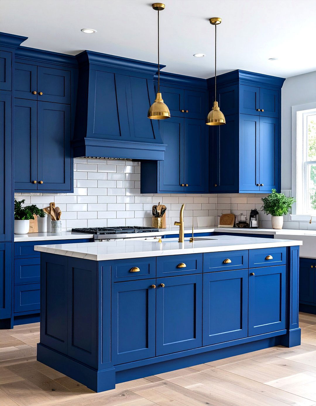 Deep Navy Blue Painted Kitchen Cabinets - 30 painted kitchen cabinet ideas