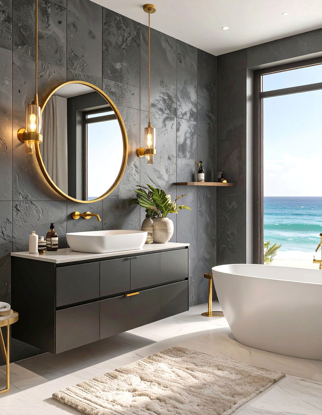 Deep Ocean Abyss Bathroom - 30 beach bathroom ideas
