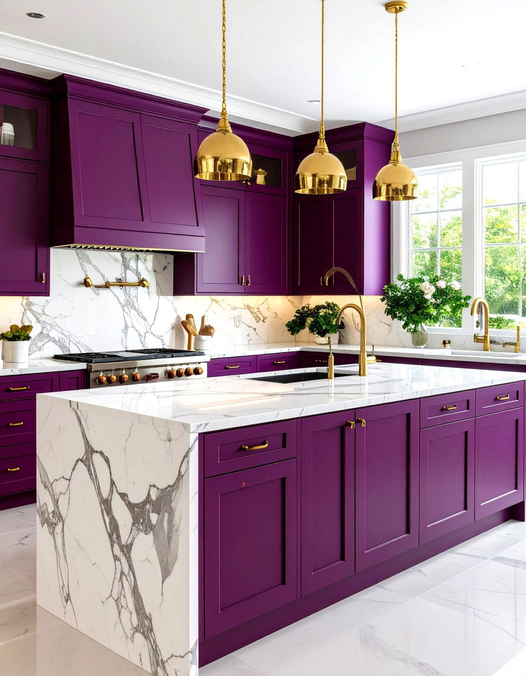 Deep Plum Kitchen Cabinets - 30 kitchen cabinet colors ideas