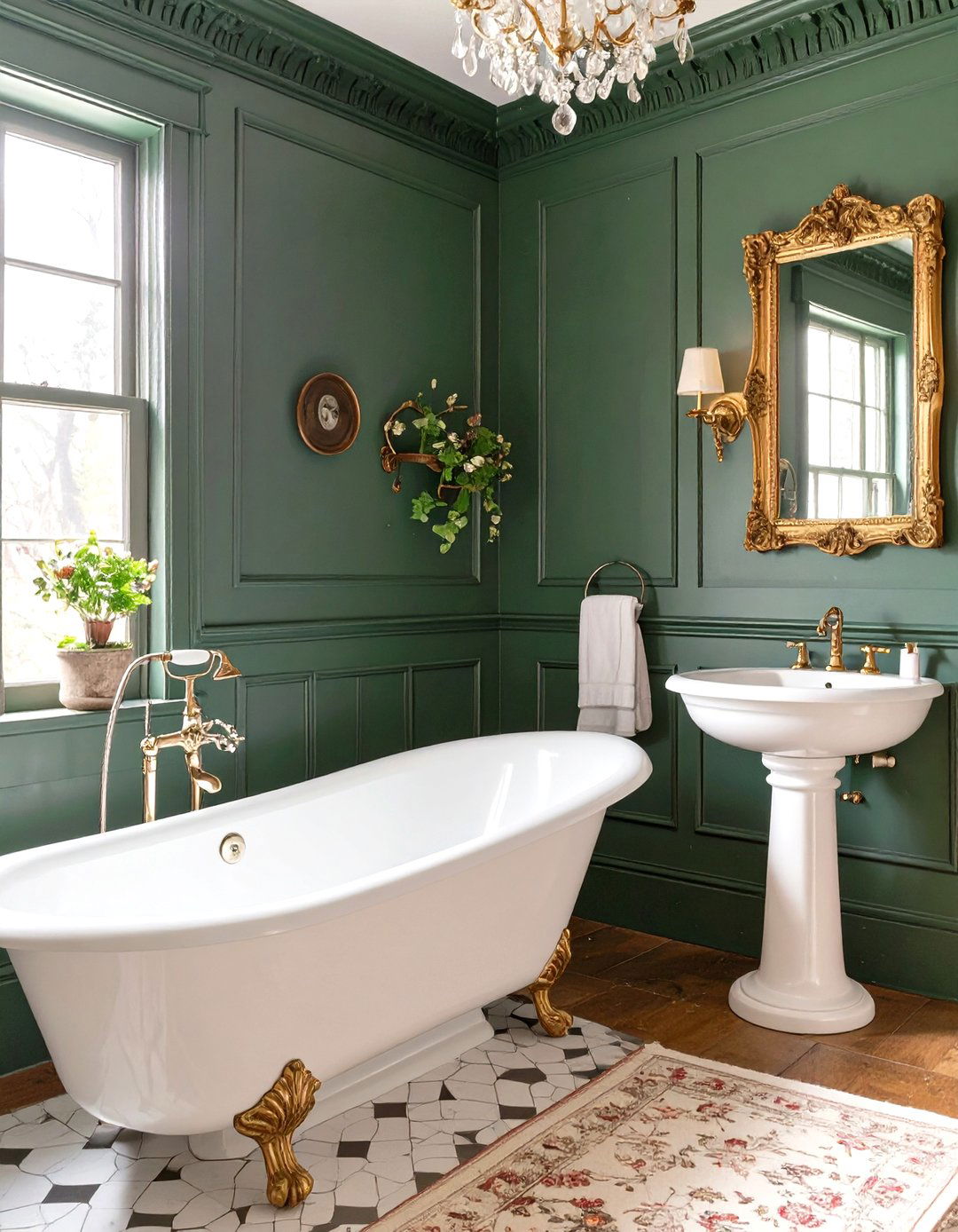 Deep Rich Color Palette - 30 victorian bathroom ideas