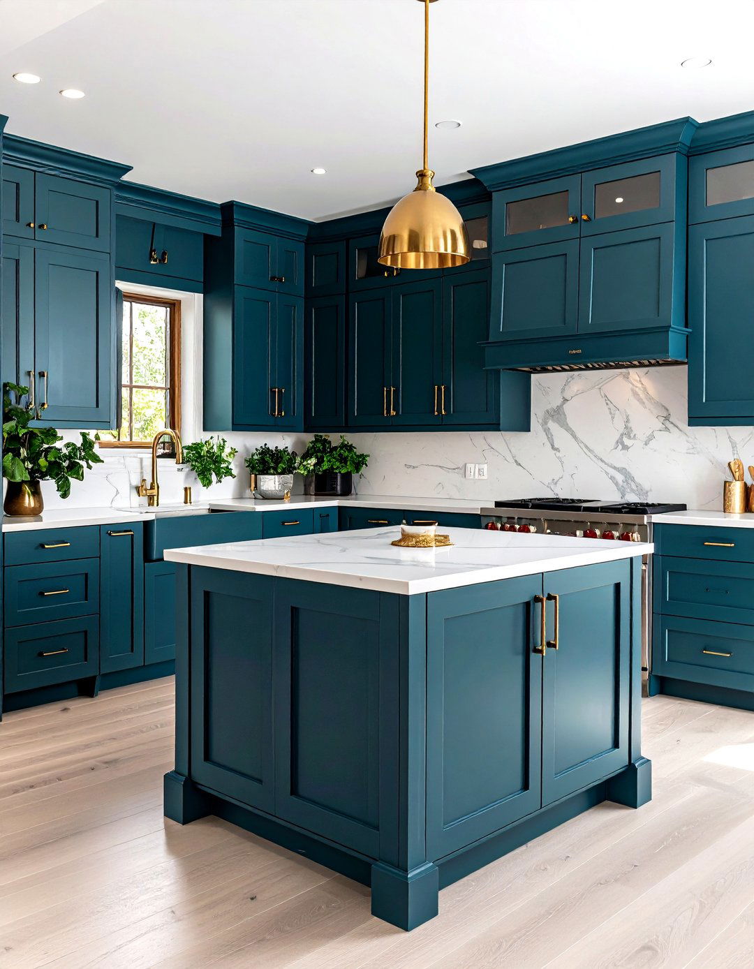 Deep Teal Kitchen Cabinets - 30 kitchen cabinet paint ideas