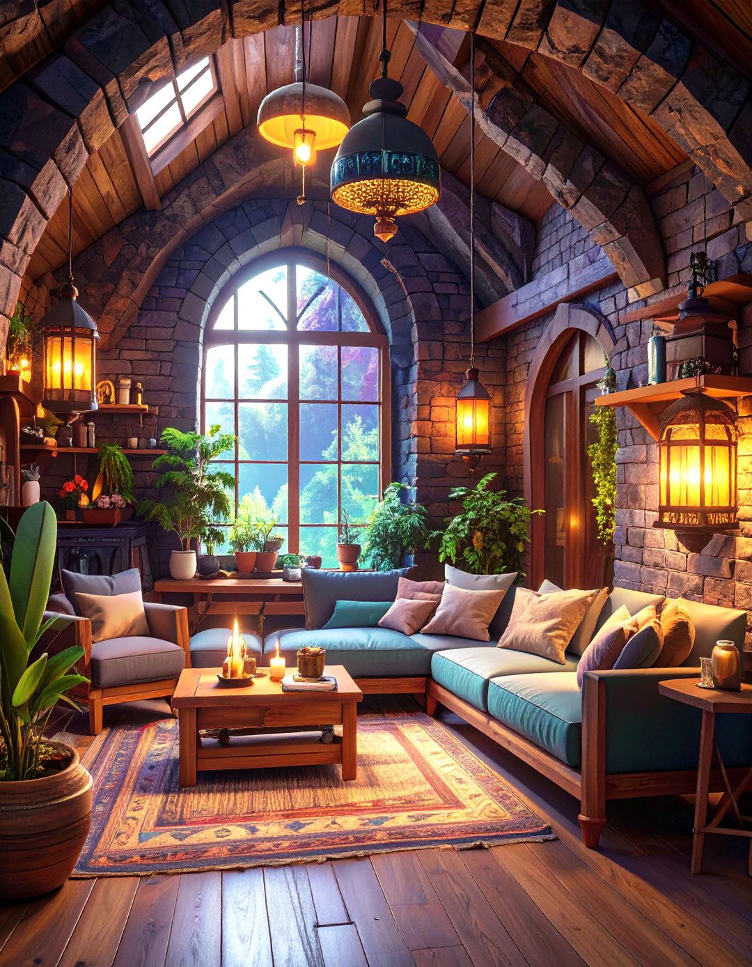 Deepslate Cavern Hideout - 30 minecraft living room ideas