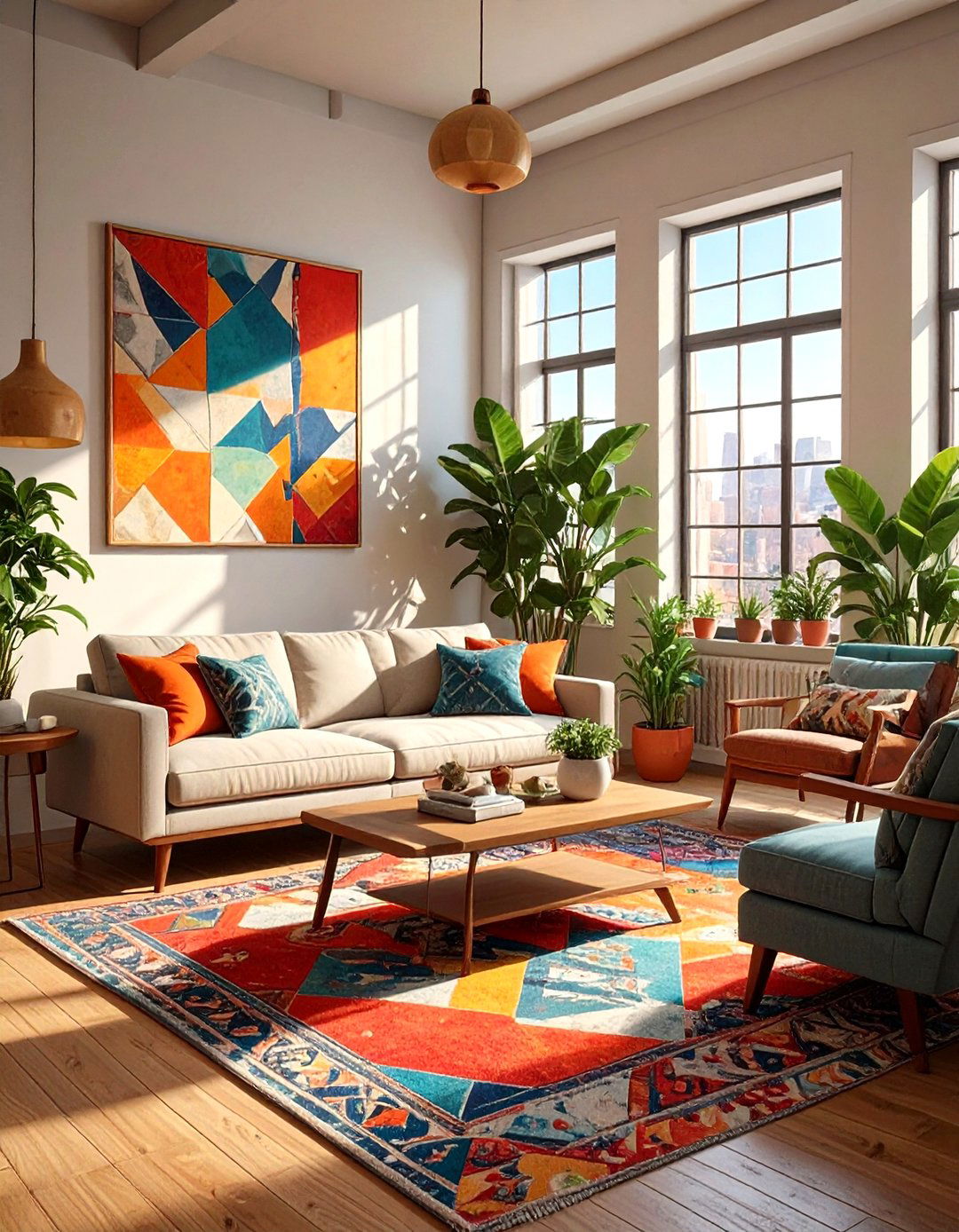 Defining Zones with Strategic Rug Placement - 30 small house interior design ideas
