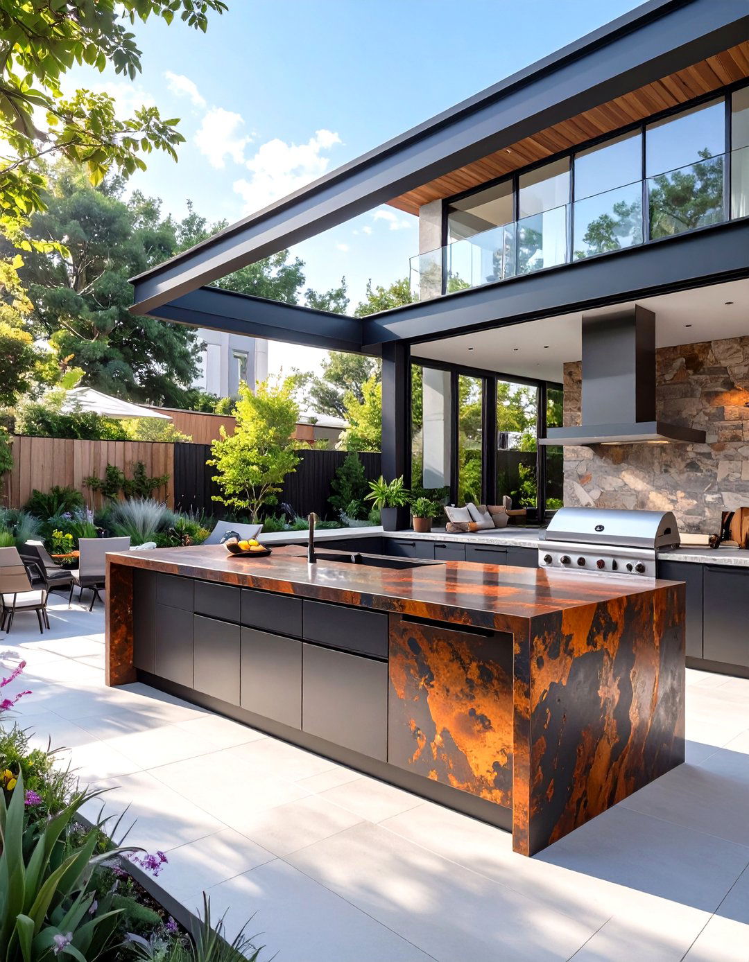 Dekton Outdoor Kitchen Countertops - 30 outdoor kitchen countertop ideas