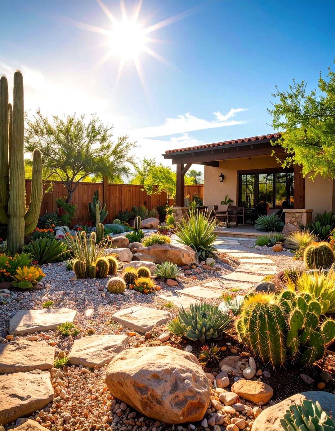 Desert Landscape and Xeriscaping Plan - 30 backyard design software ideas