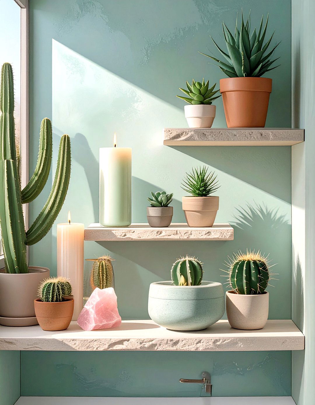 Desert Modern Bathroom Shelf - 30 bathroom shelf decor ideas