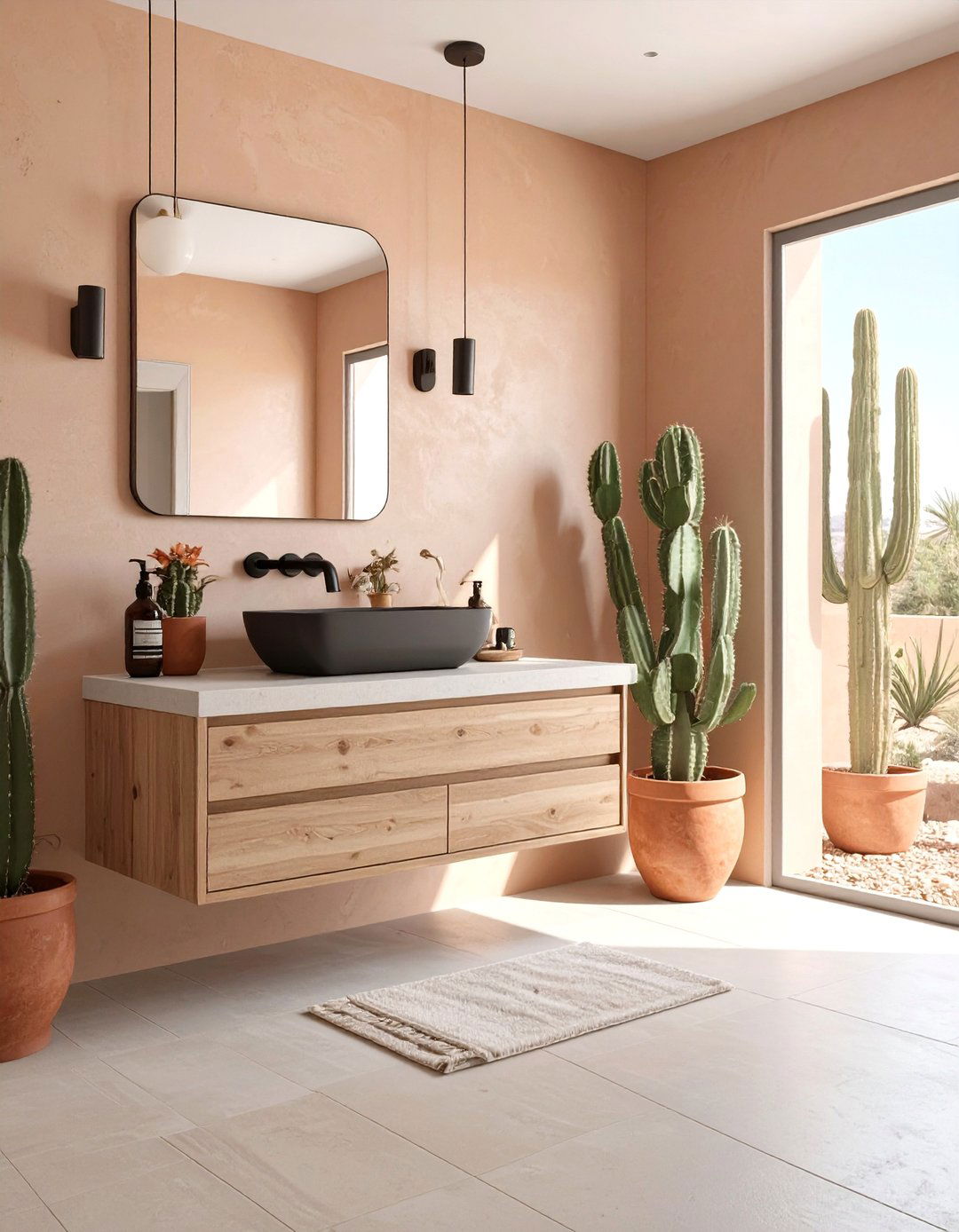 Desert Modern Bathroom - 30 bathroom upgrade ideas