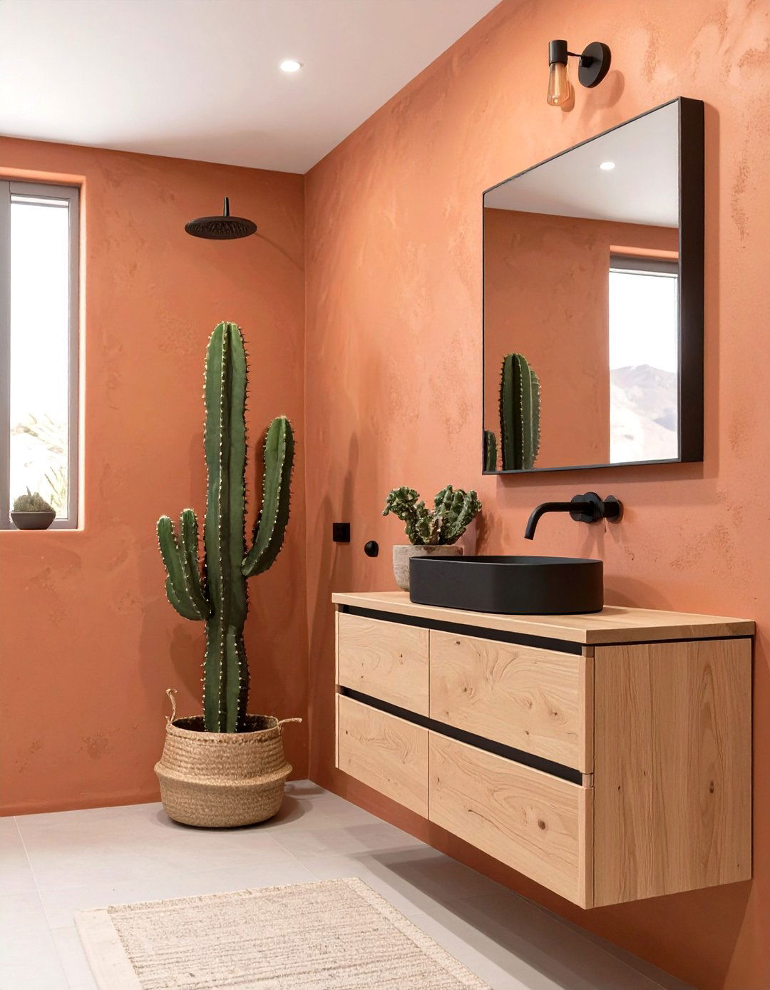 Desert Modern Half Bathroom - 30 half bathroom ideas