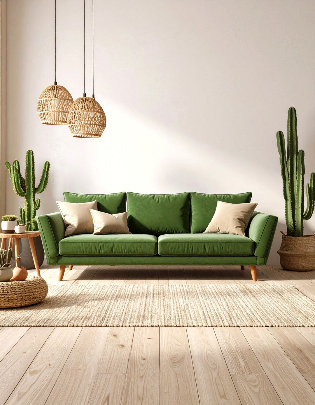 Desert Modern Living Room - 30 emerald green sofa living room ideas