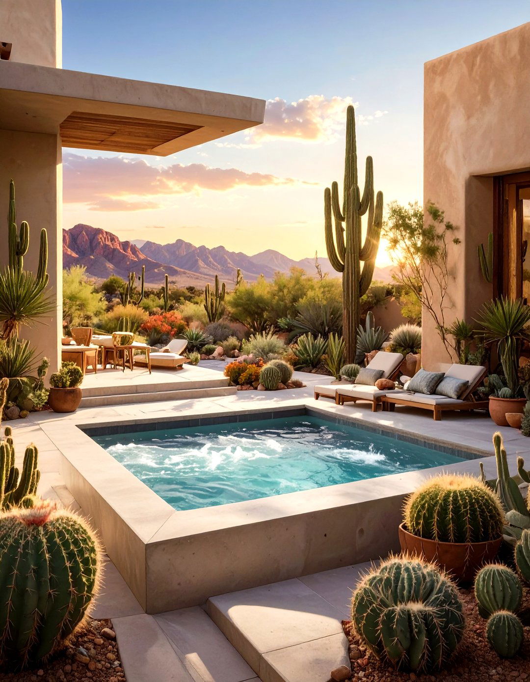 Desert Modernism Outdoor Hot Tub - 30 outdoor hot tub ideas