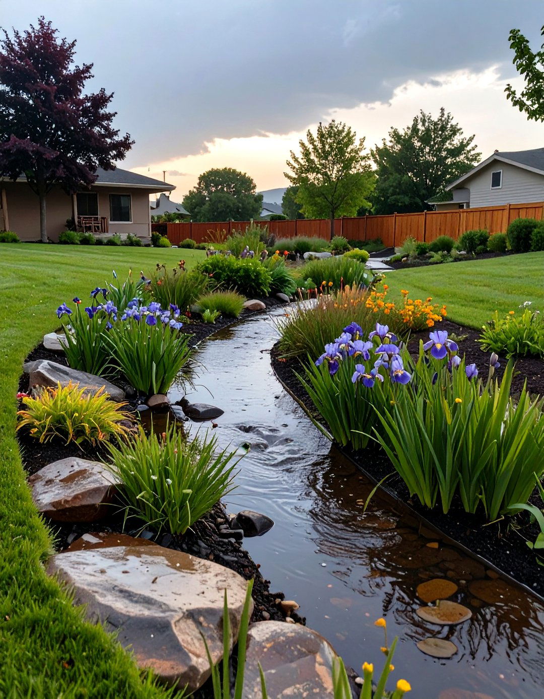 Design a Rain Garden for Stormwater Management - 30 sustainable landscape design ideas