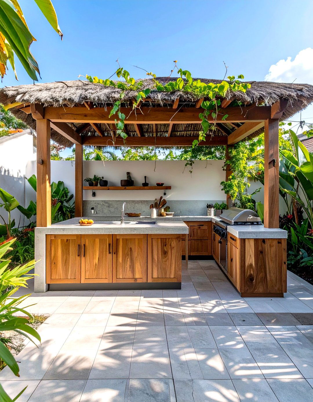 Designing an Outdoor Kitchen with a Tropical Vibe - 30 tropical backyard ideas
