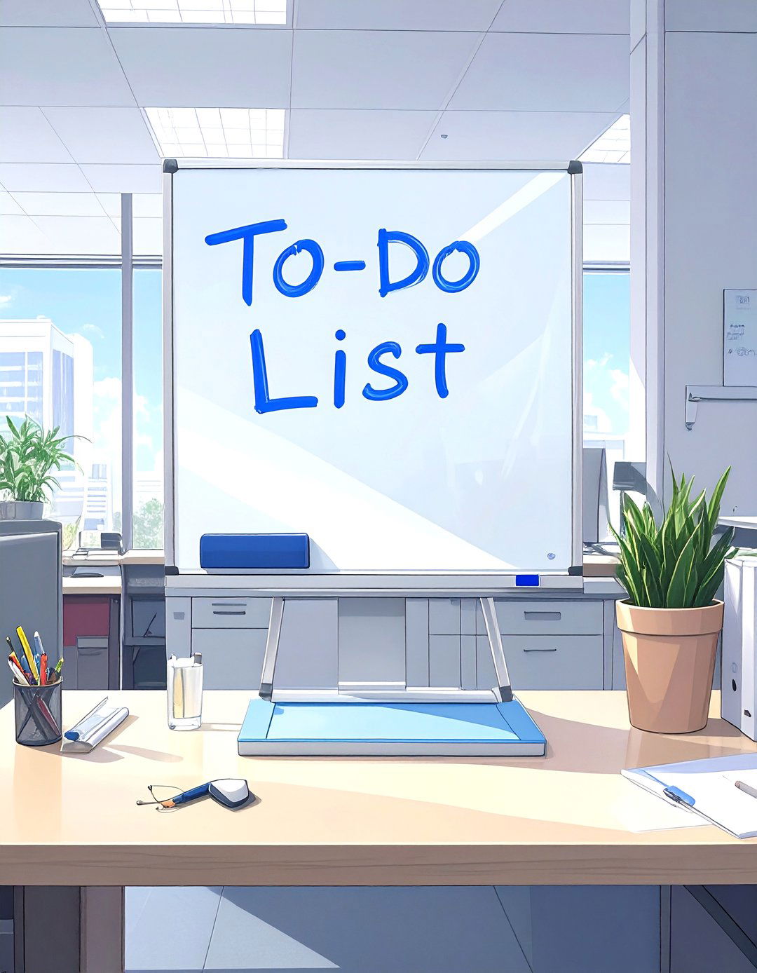 Desktop Whiteboard or Glass Board - 30 small office cubicle decoration ideas