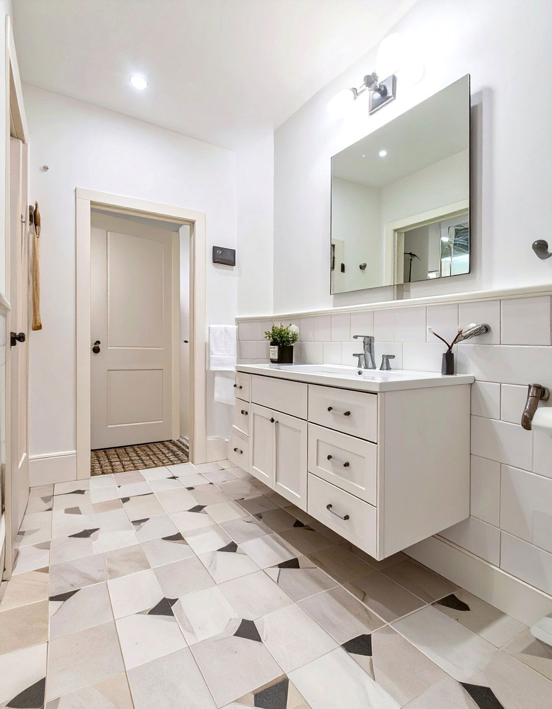 Diagonal Floor Tile Layout - 30 bathroom tile ideas for small bathrooms