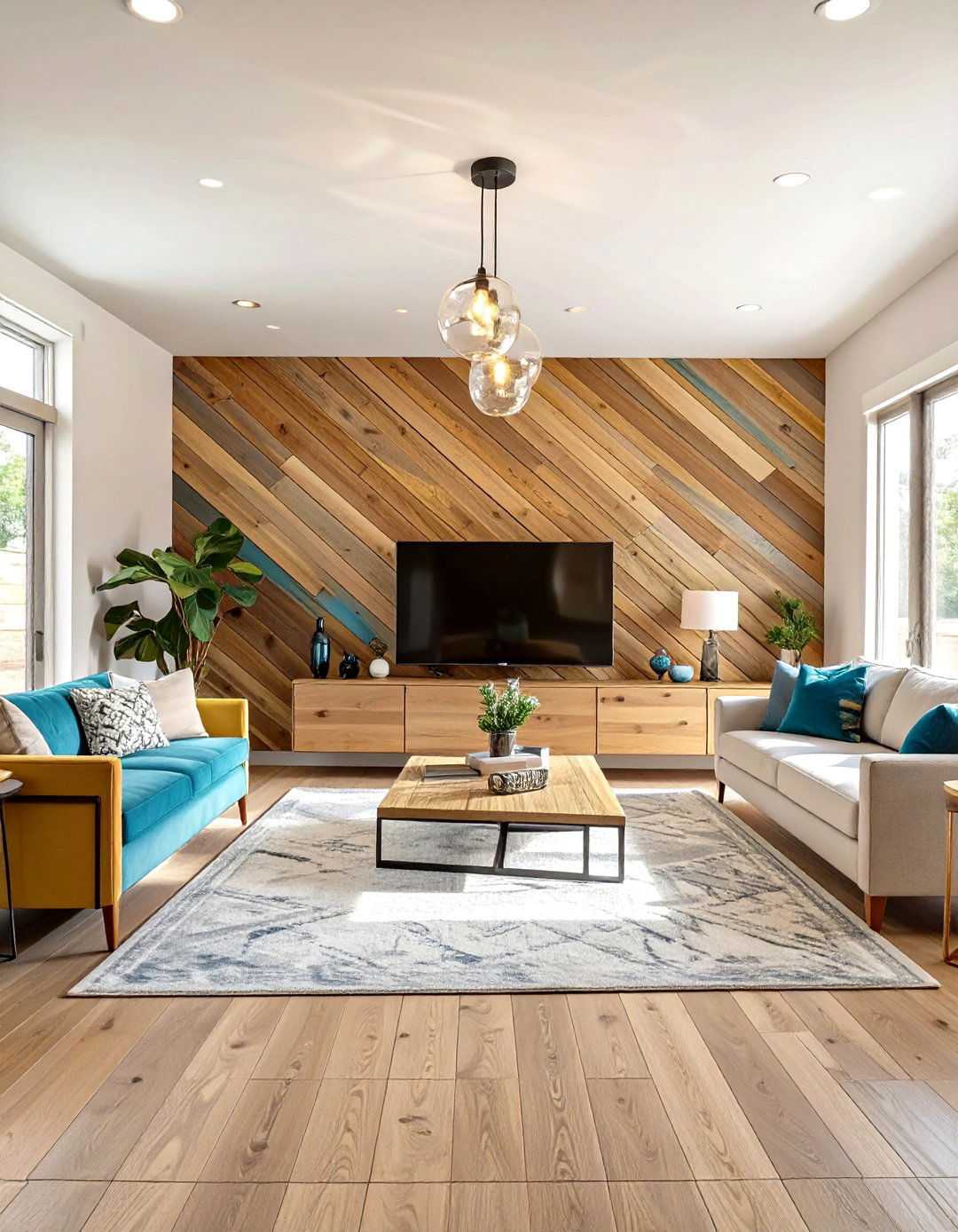 View of 30 Creative Wood Accent Wall Ideas for Modern Rooms - We Love Home Blog