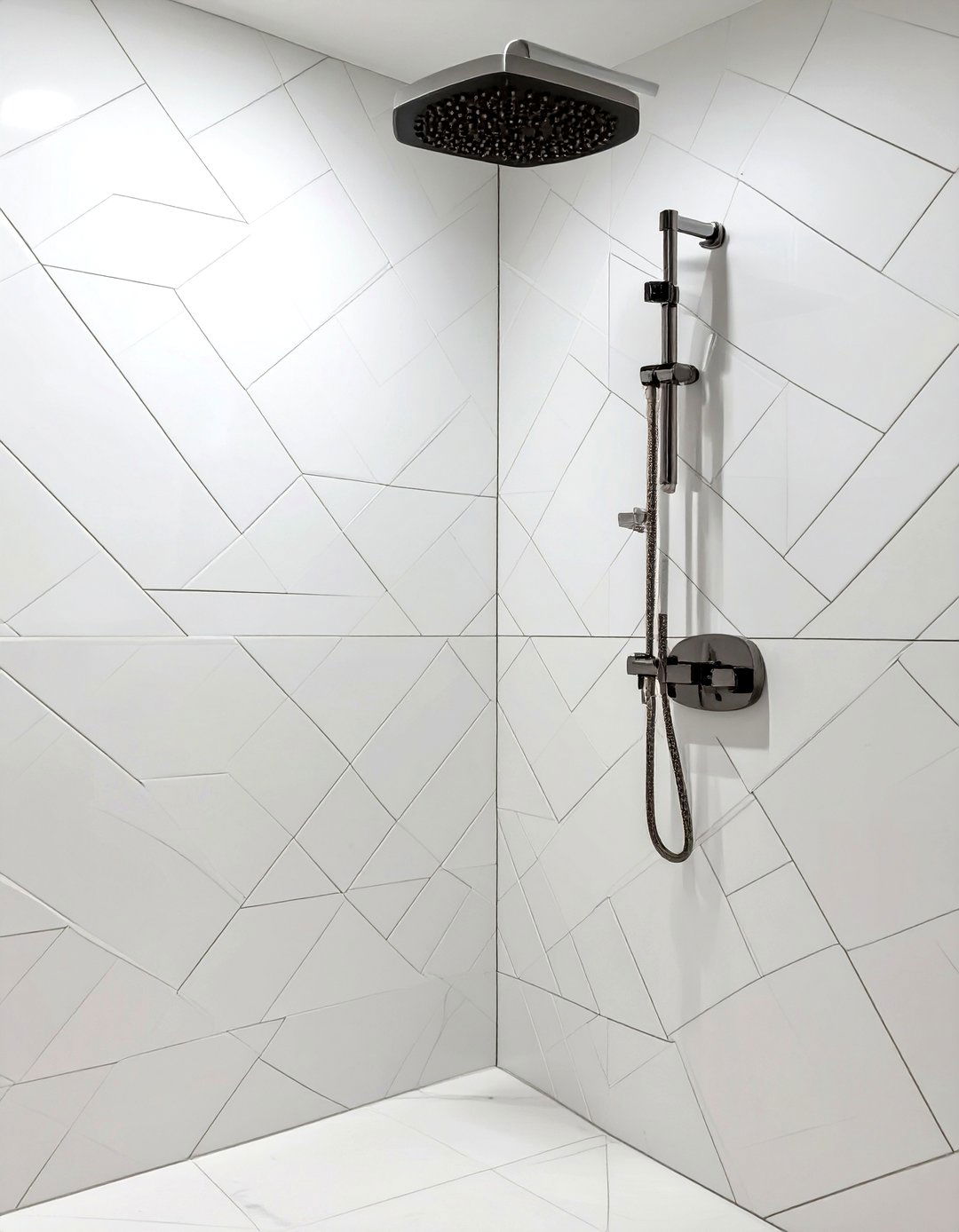 Diamond Pattern Shower Tile - 30 small shower tile ideas