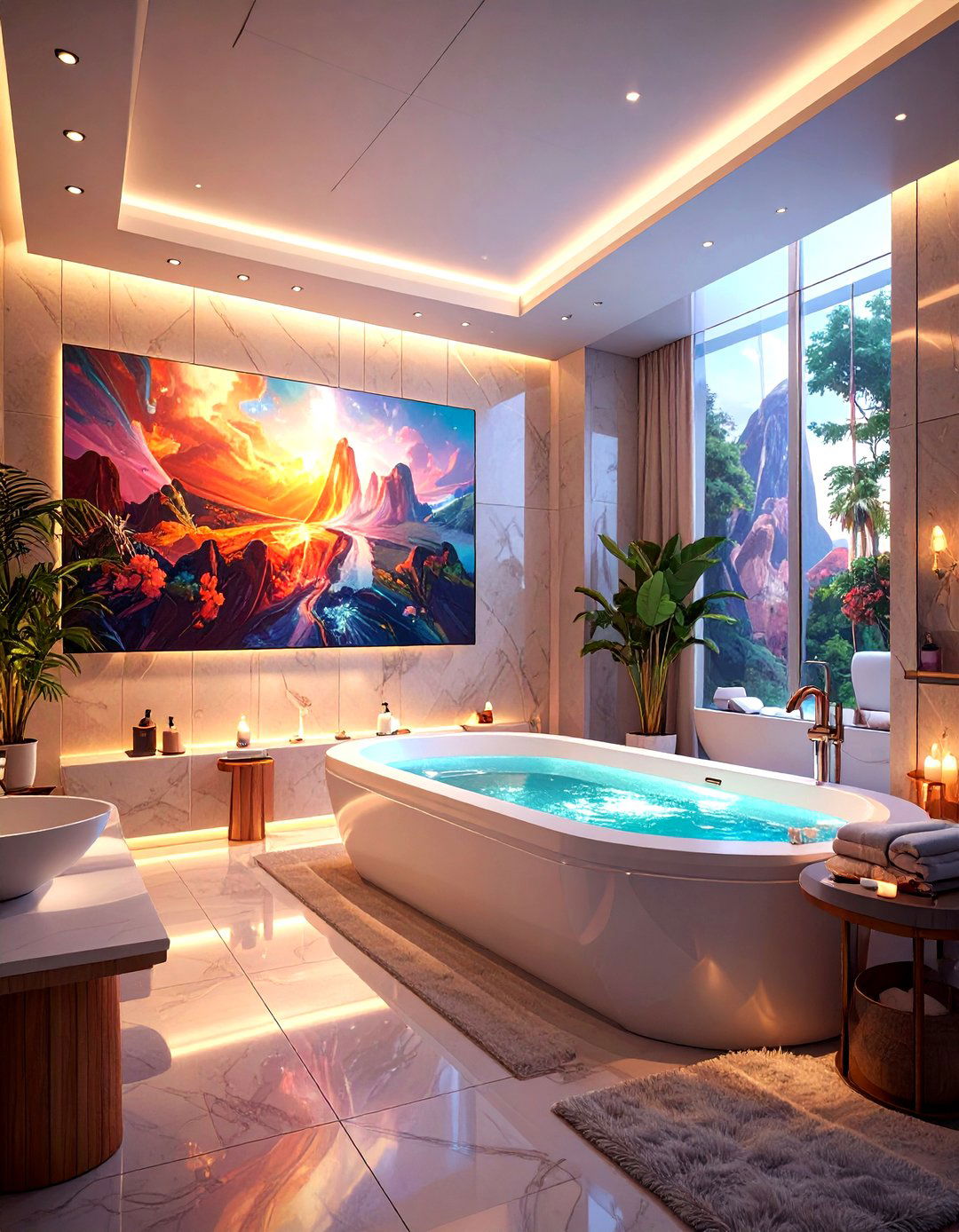 Digital Art Display Bathroom - 30 bathroom art ideas