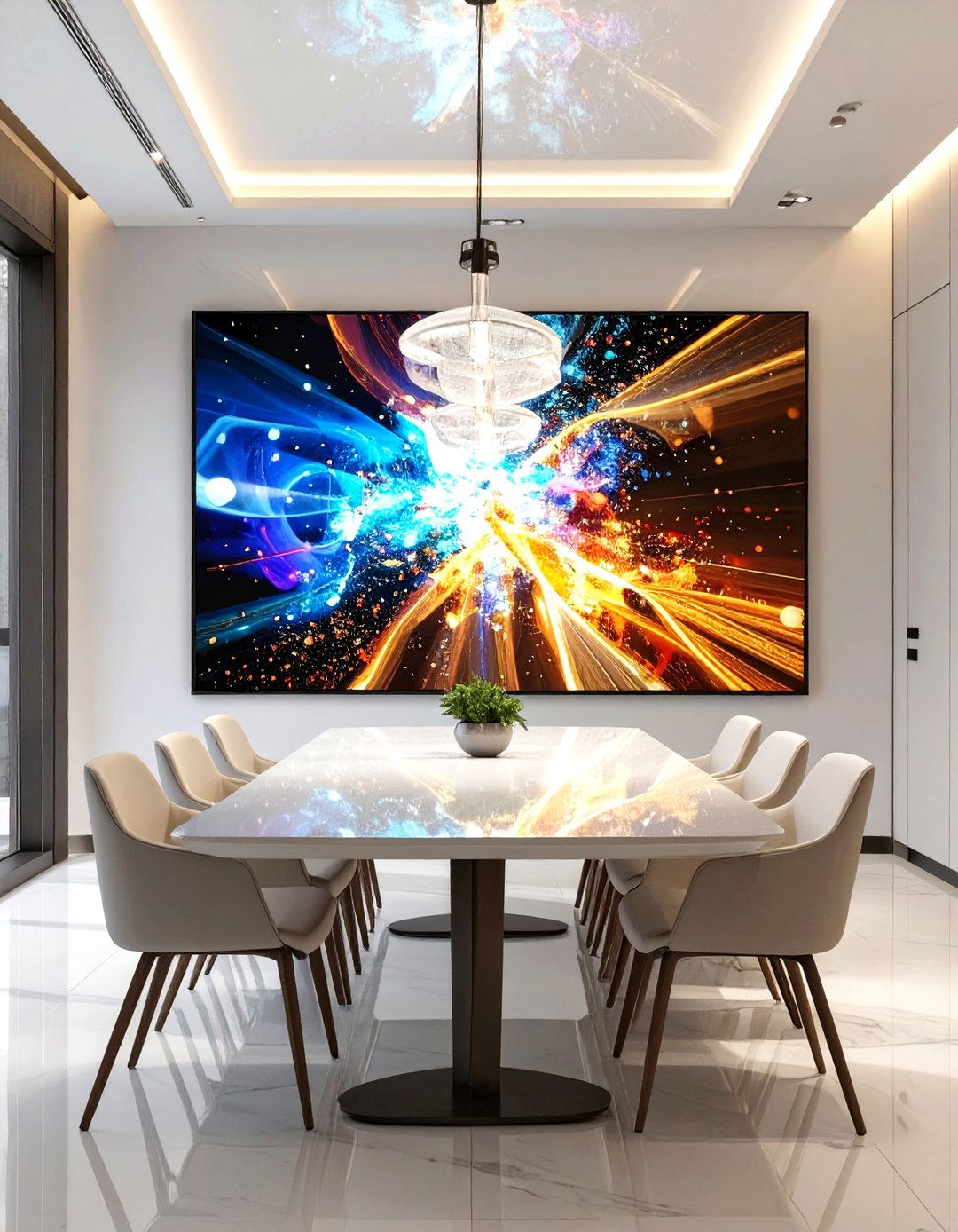 Digital Art Display - 30 dining room art ideas