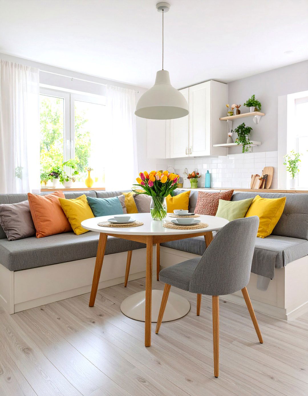 Dining Area with a Built In Banquette - 30 patricketsesfantomes.com what is interior design ideas