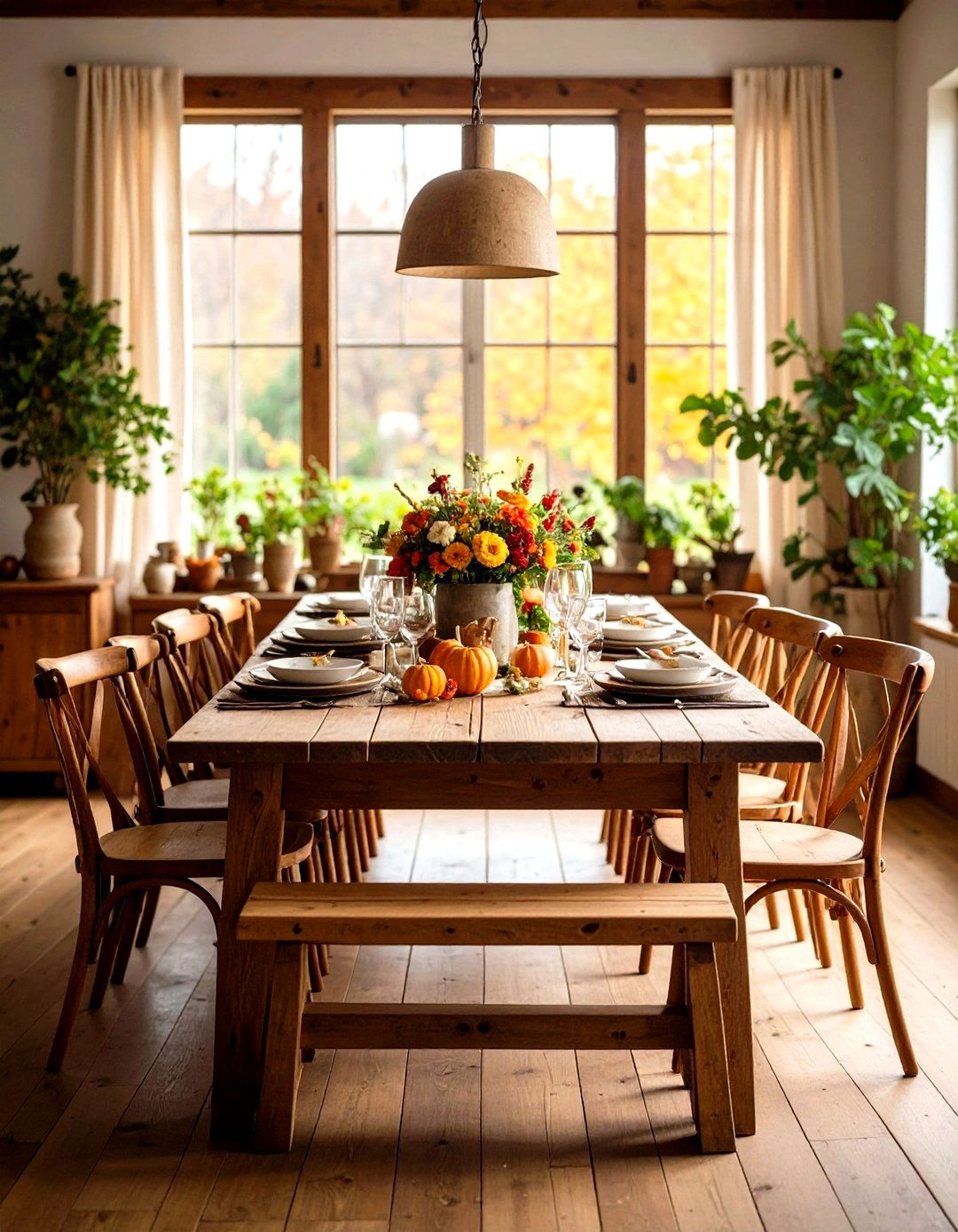 Dining Bench Seating - 30 rustic dining room ideas