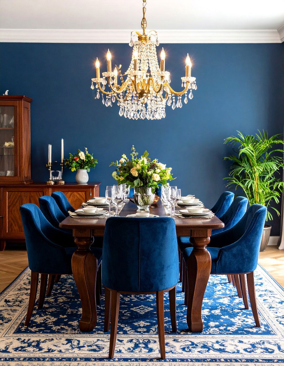 Dining Room Elegant Fabric Wall - 30 accent wall designs