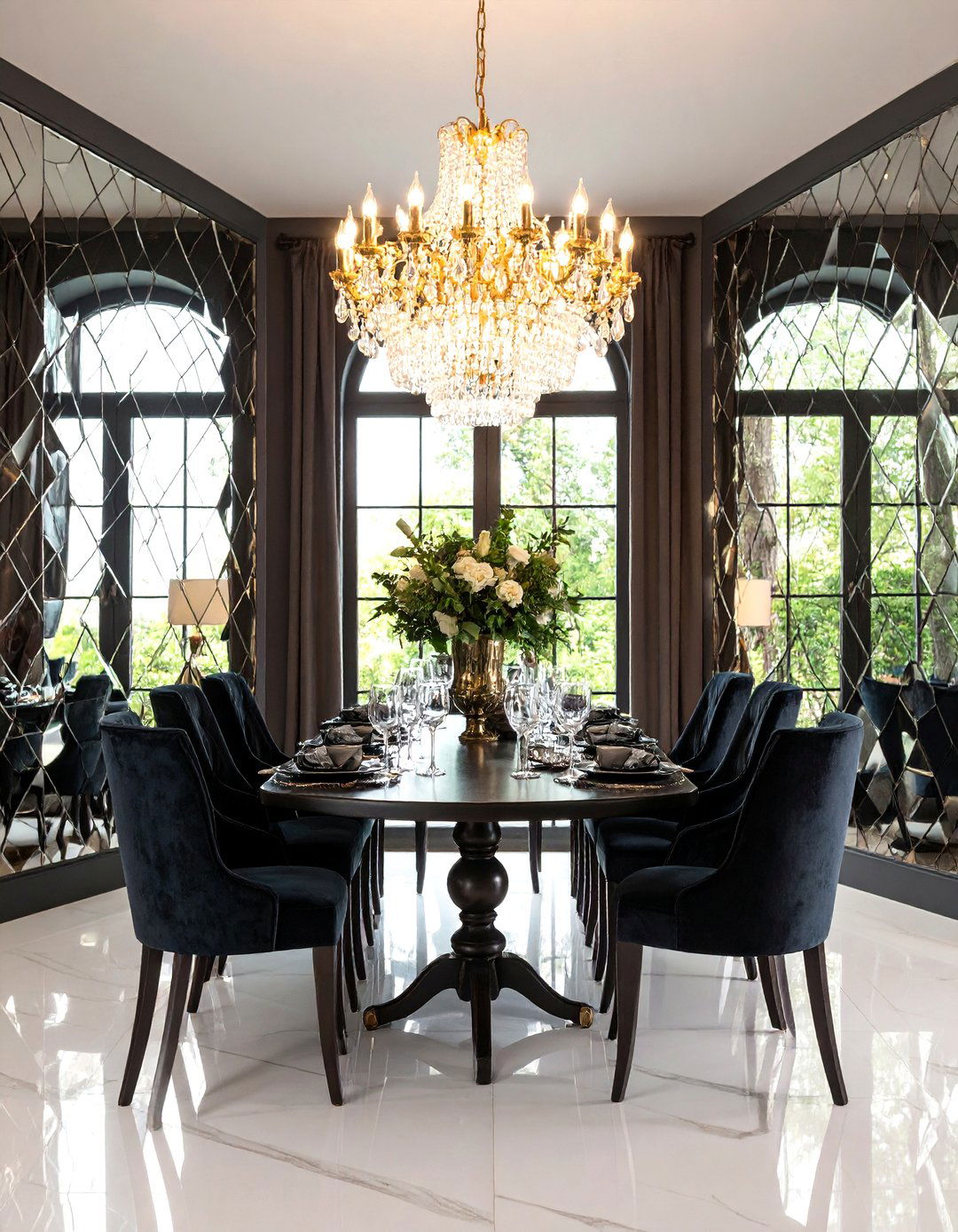 Dining Room Mirrored Wall - 30 accent wall designs