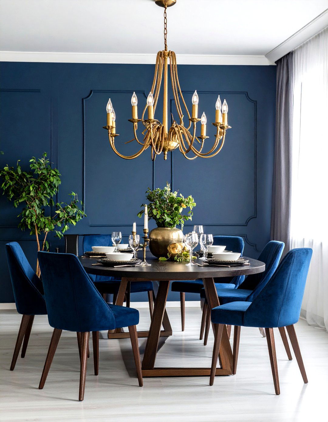 Dining Room with a Statement Chandelier - 30 pinterest interior design ideas
