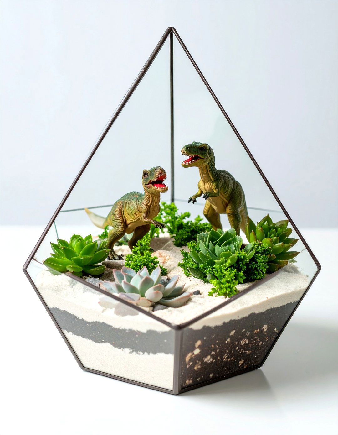 Dinosaur Terrarium Garden - 30 baby shower centerpiece ideas