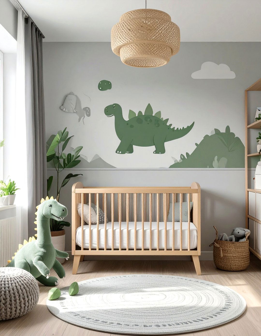 Dinosaur Themed Prehistoric Nursery - 30 baby boy nursery ideas for small rooms