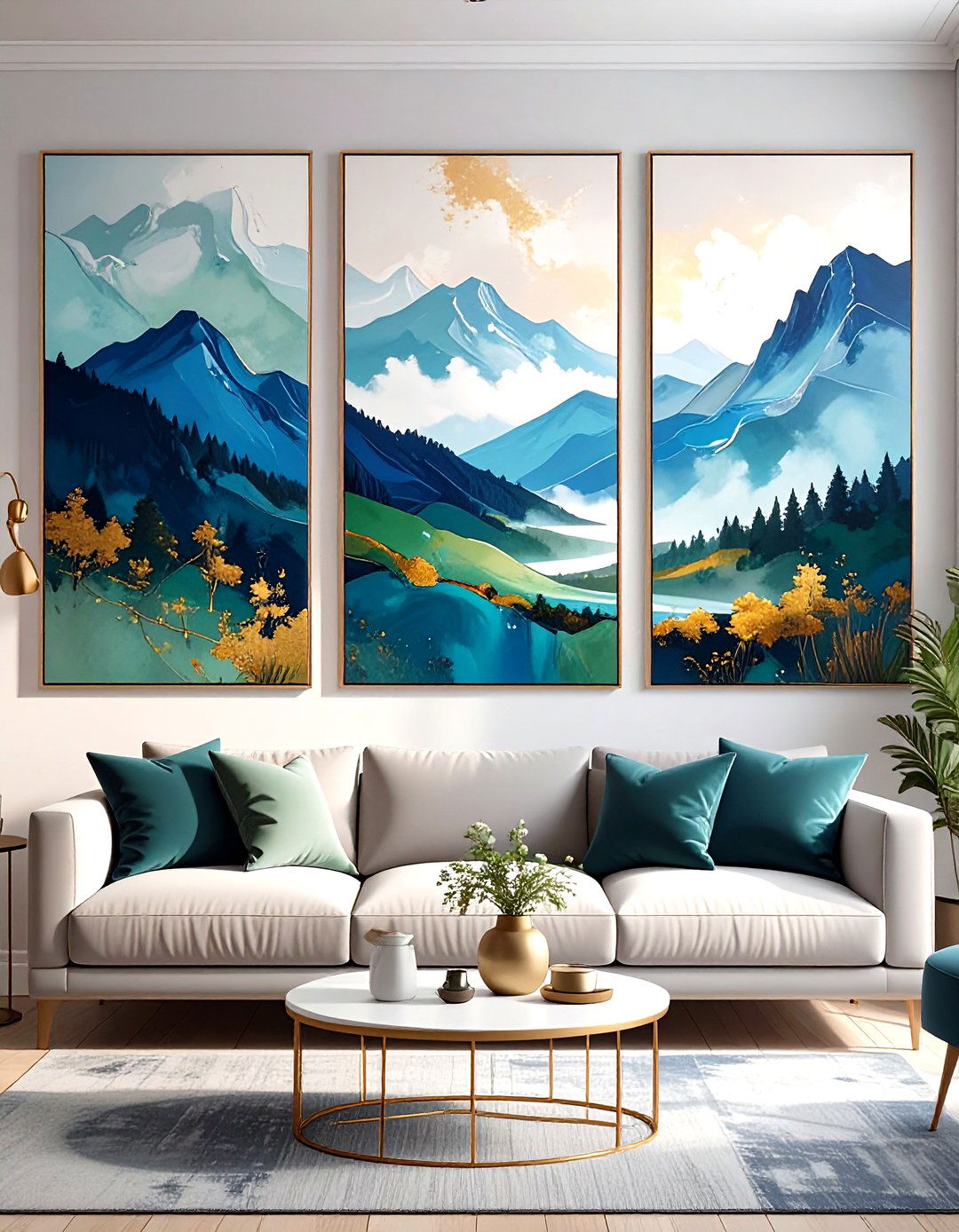 Diptych or Triptych Art Set - 30 wall decoration ideas for living room