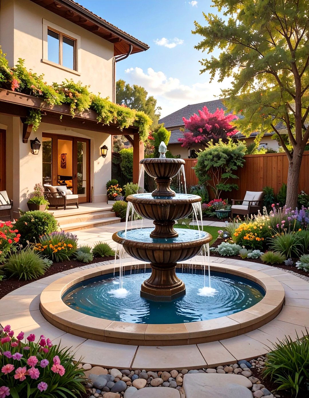 Disappearing Front Yard Fountain - 30 small front yard fountain ideas