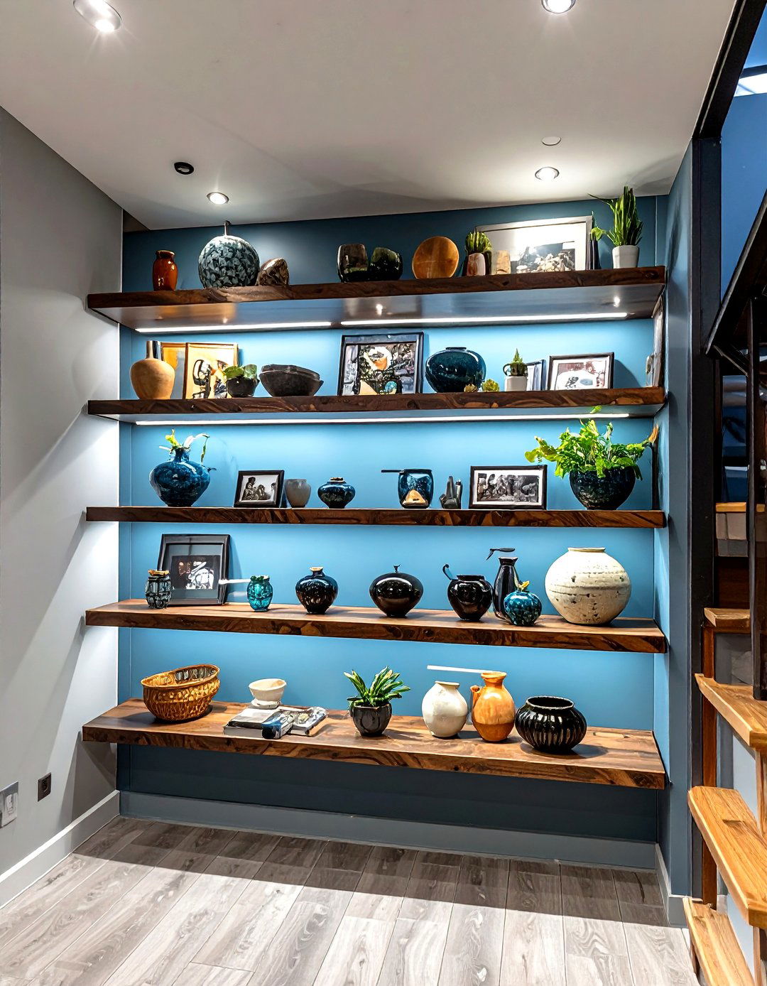 Display Shelving for Collections Under Basement Stairs - 30 under basement stairs ideas