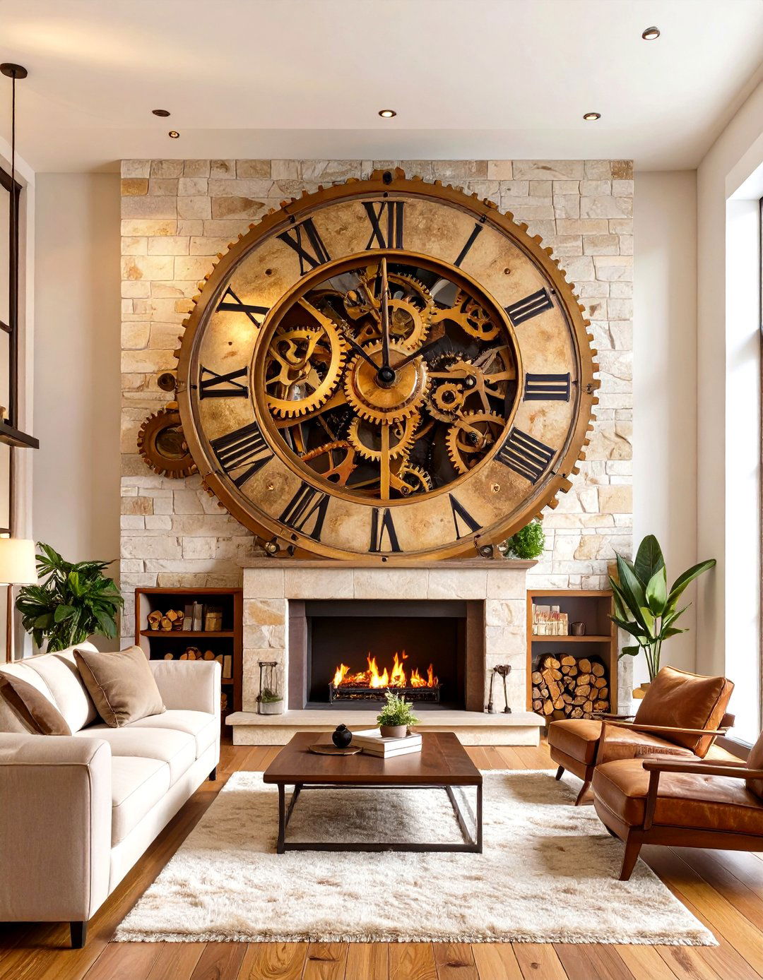 Displaying Clockwork and Exposed Clock Mechanisms - 30 steampunk interior design ideas