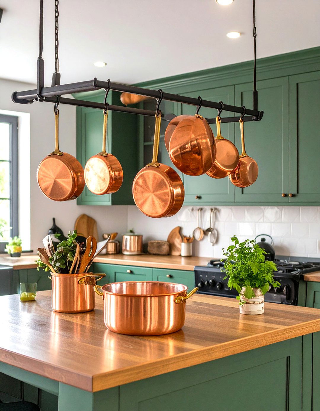 Displaying Copper Pots and Pans - 30 vintage kitchen trends 2025