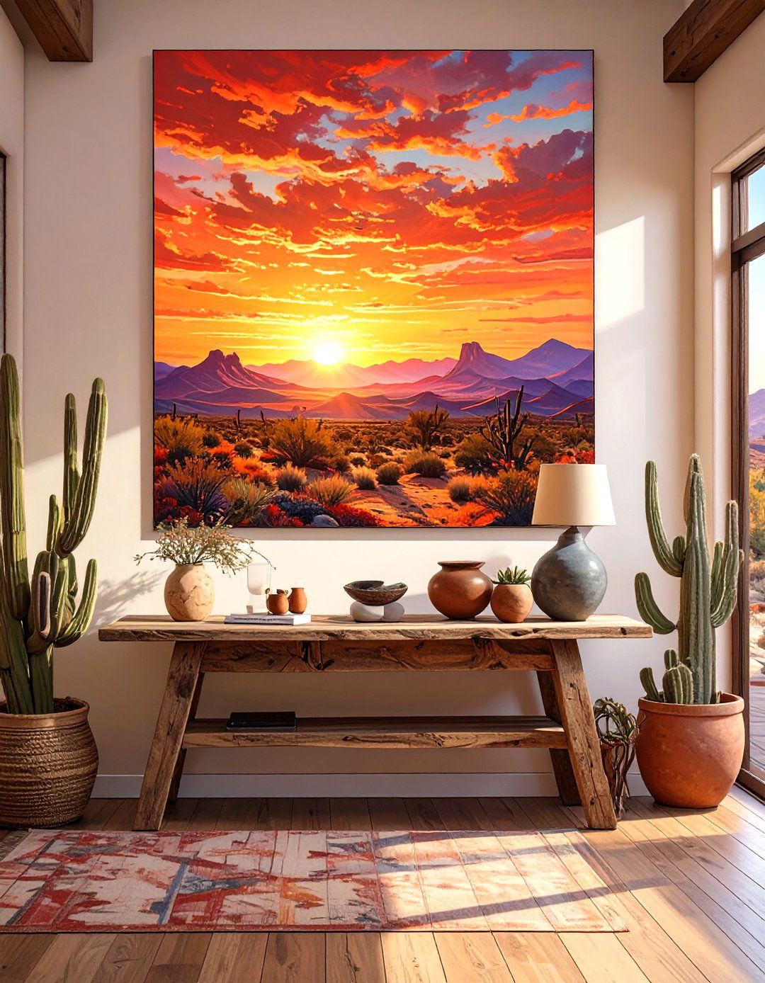 Displaying Desert Landscape Artwork - 30 southwestern interior design ideas
