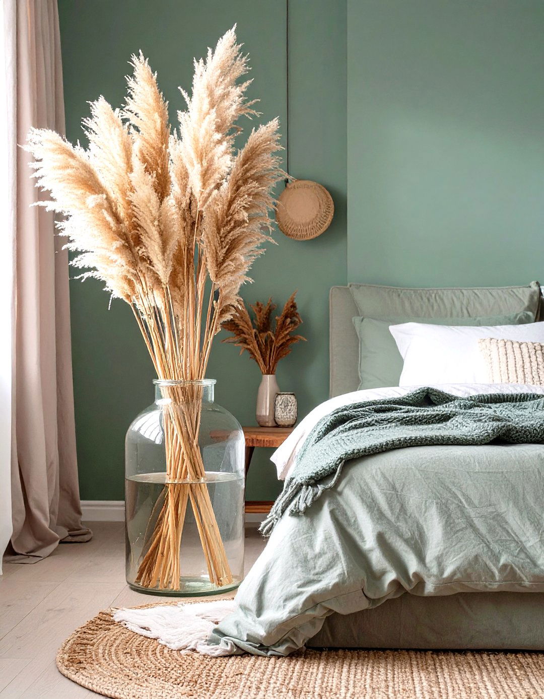 Displaying Natural Elements as Decor - 30 rustic sage green bedroom ideas