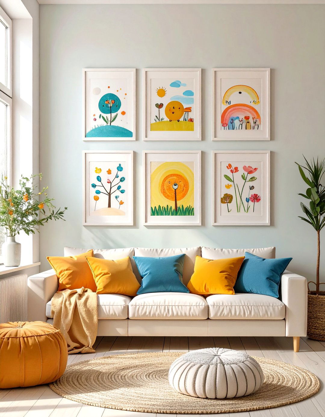 Displaying Your Childrens Artwork - 30 wall pictures for living room ideas