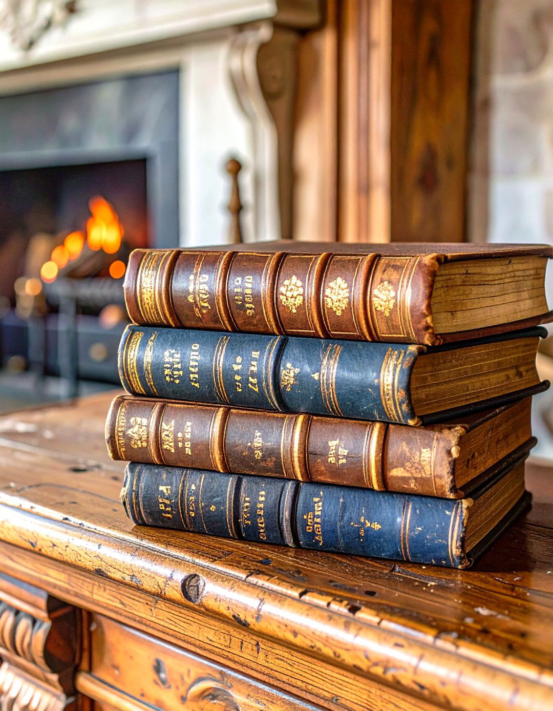 Displaying a Collection of Vintage Books - 30 vintage interior design ideas