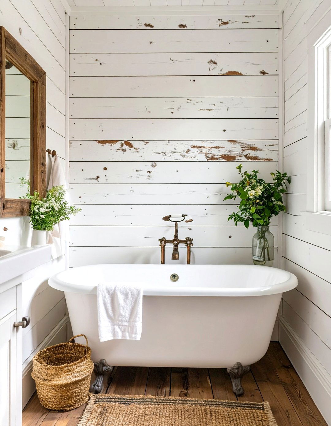 Distressed Finish Paneling - 30 bathroom paneling ideas