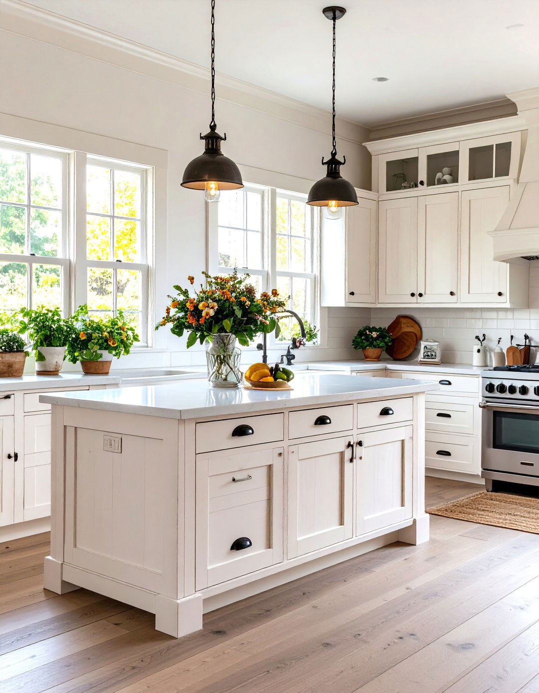Distressed Finish on Kitchen Cabinets - 30 kitchen cabinet paint ideas