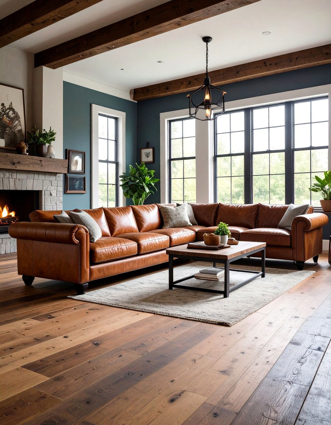 Distressed Hardwood Flooring - 30 living room floor ideas