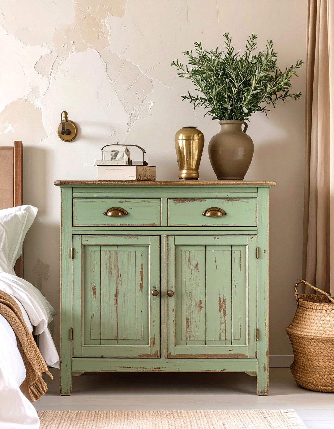 Distressed Wood Furniture - 30 tuscan interior design ideas