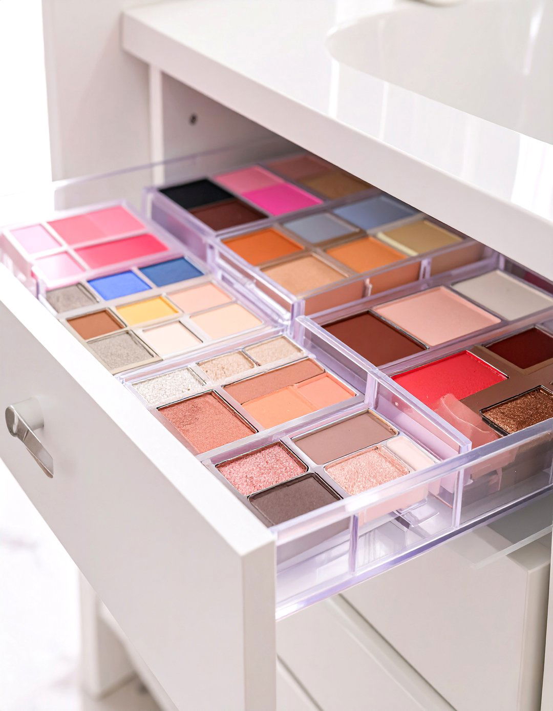 Divided Boxes for Makeup Palettes - 30 bathroom drawer organization ideas