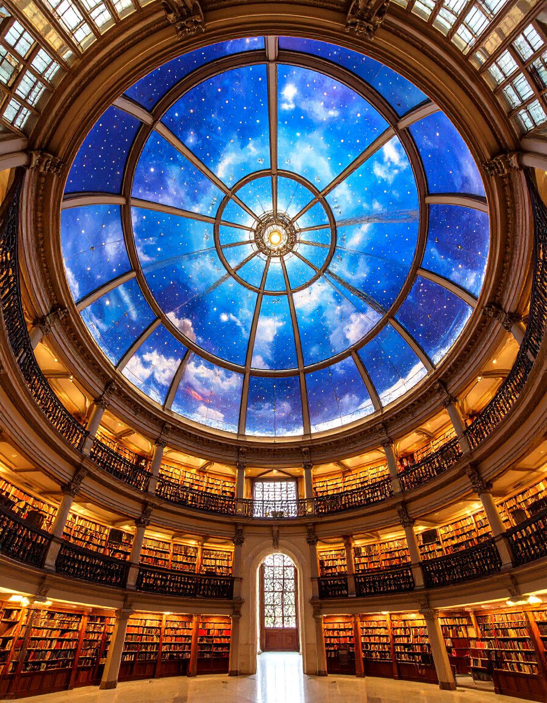 Dome Ceiling with Radial Lighting - 30 radiation in interior design ideas