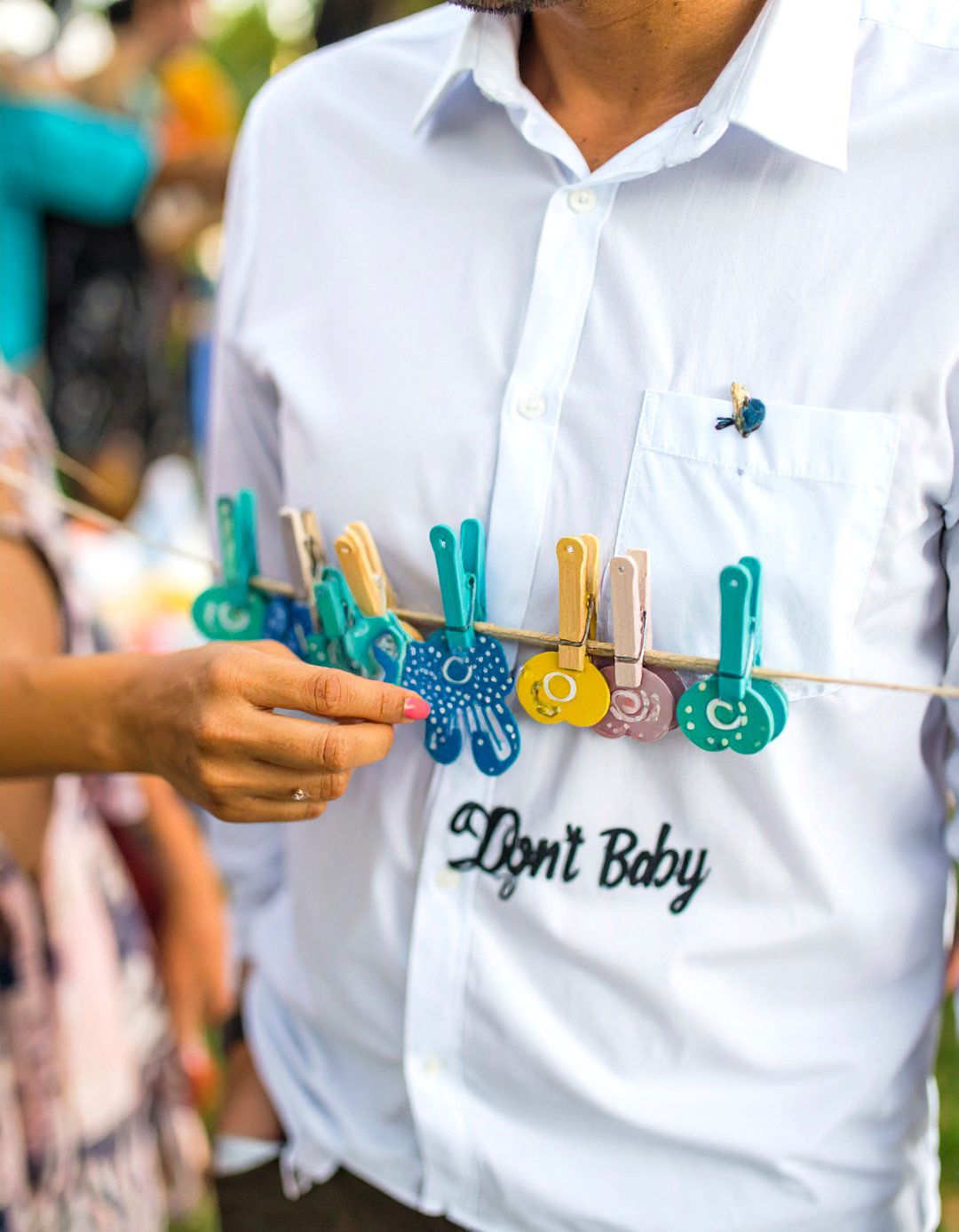 Dont Say Baby Pin Game - 30 baby shower game ideas