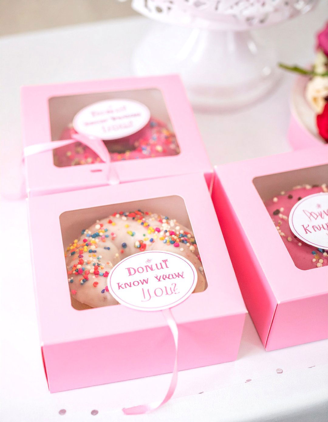 Donut Treat Box Favors - 30 baby shower favor ideas