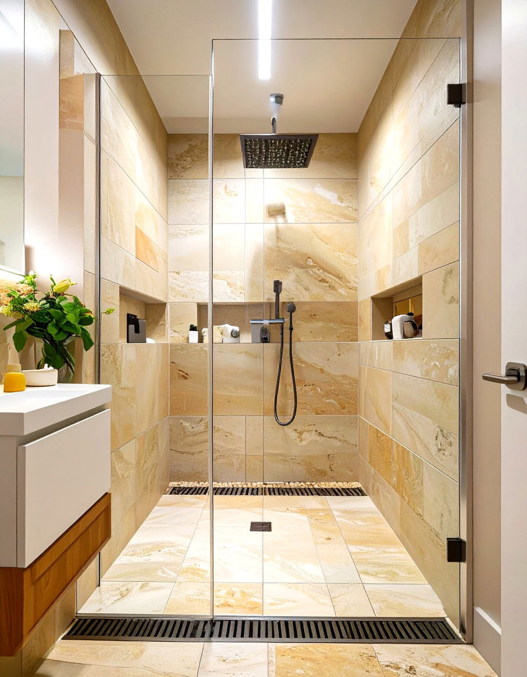 Doorless Small Walk In Shower Design - 30 small walk in shower ideas