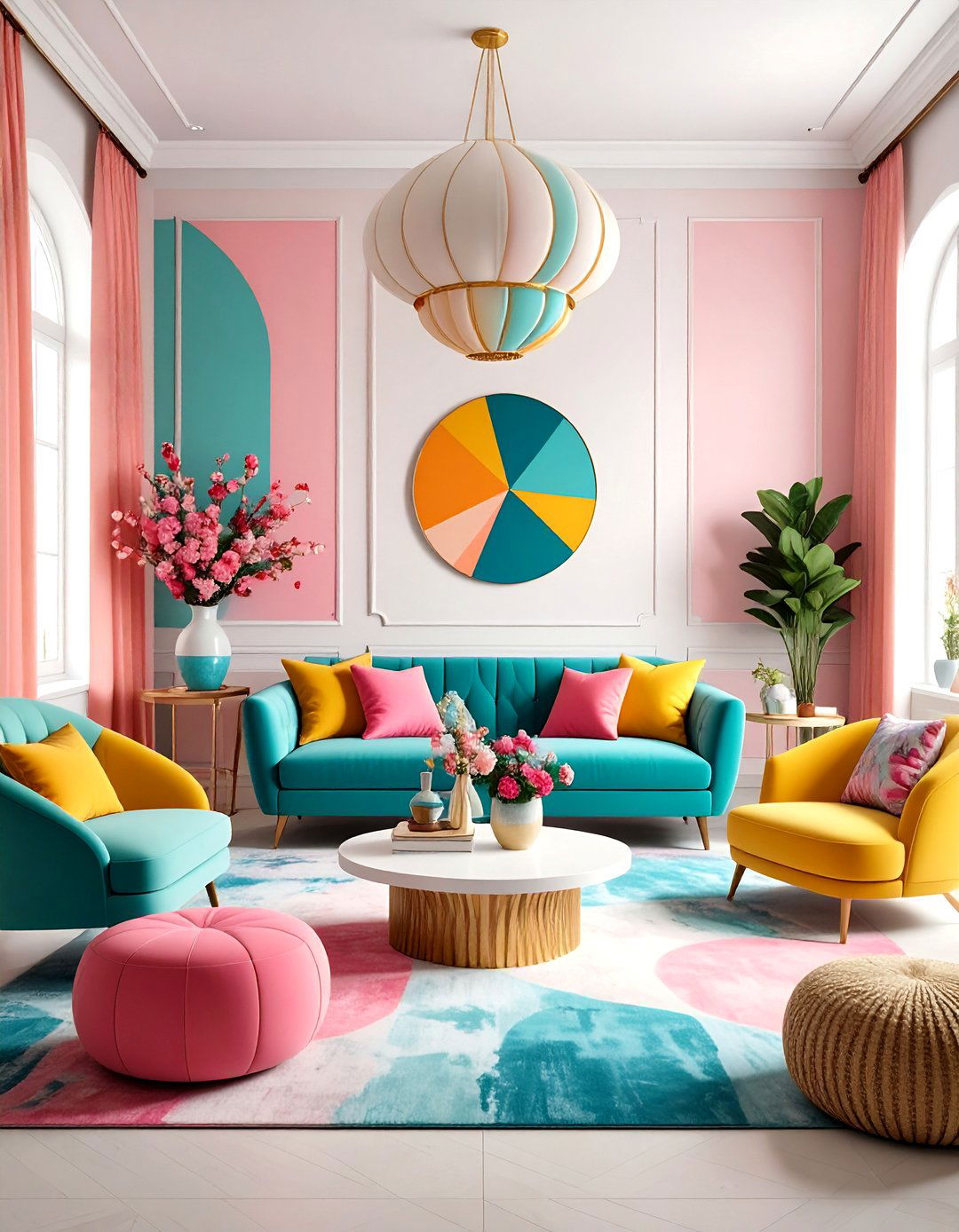 Dopamine Decor Maximalism - 30 interior design trends 2025