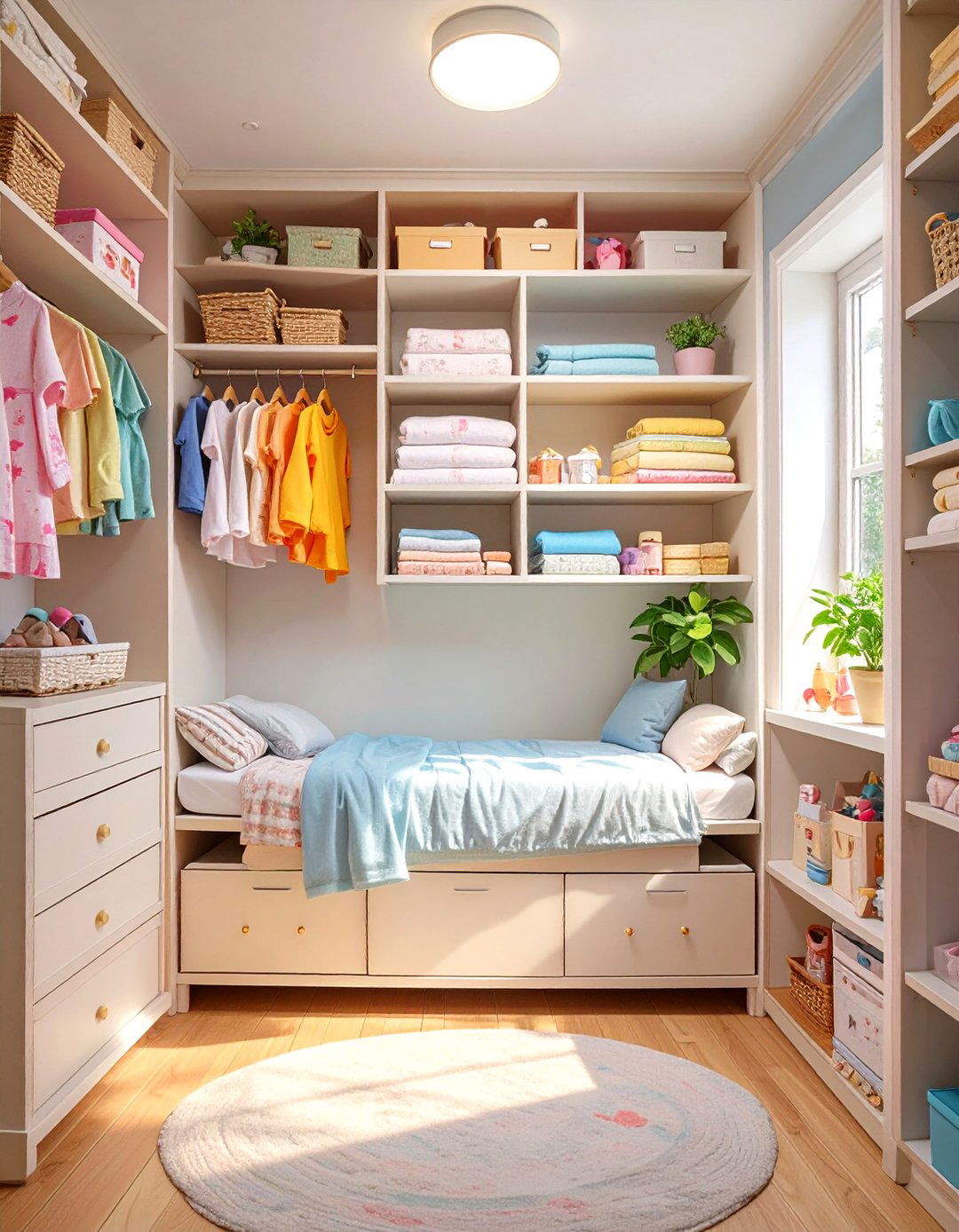 Double Duty Changing Station Closet - 30 baby closet ideas